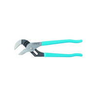 Channellock 420G 9.5-inch straight jaw tongue-and-groove pliers with blue comfort grips, forged high-carbon steel jaws and visible PermaLock® fastener.