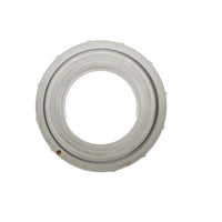 Front view photograph of a Schedule 40 PVC FIPT x FIPT union with Buna-N O-ring, showing threaded female ends and union coupling.