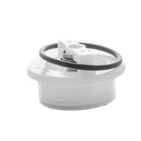 Close-up of Conbraco 4V-500-03 float assembly and float O-ring alongside cap components on white background.