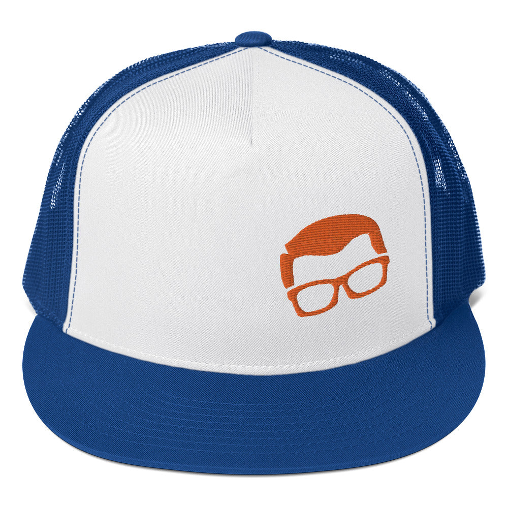 Sprinkler Nerd™ Structured Five-Panel Trucker Hat — Orange