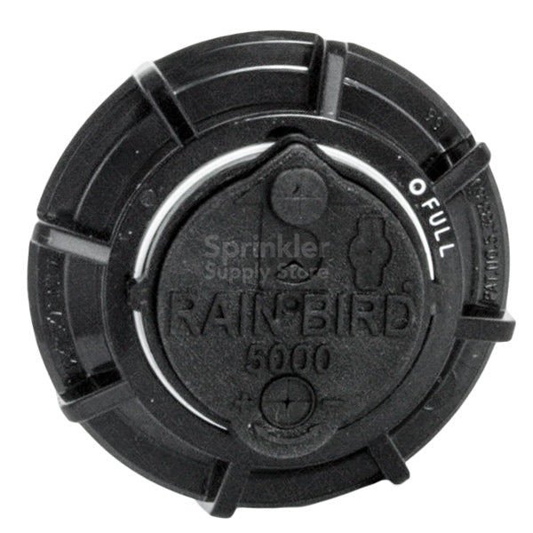 Side view of Rain Bird 5004FC 4-inch pop-up rotor showing exposed diameter, pop-up riser, inlet connection area, and rugged cover construction.