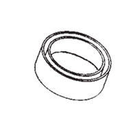 Close-up of the NDS PVC reducer bushing 2 in x 3 in, highlighting spigot end and socket hub with visible wall thickness, white solvent-weld fitting photographed on neutral background.