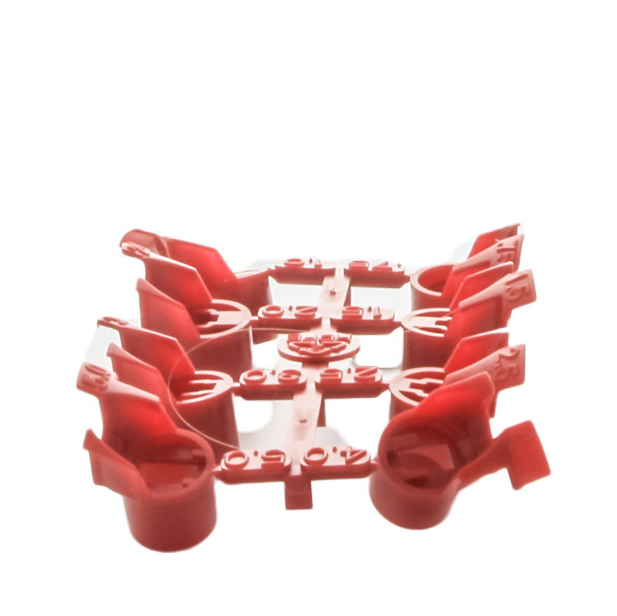 Side view of Hunter 538700 nozzle rack illustrating drop-in design and molded plastic construction for field replacement.