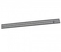 Gray NDS 541 three-foot slotted mini channel grate on a neutral background, showing full-length profile, slotted pattern and screw holes for fastening.