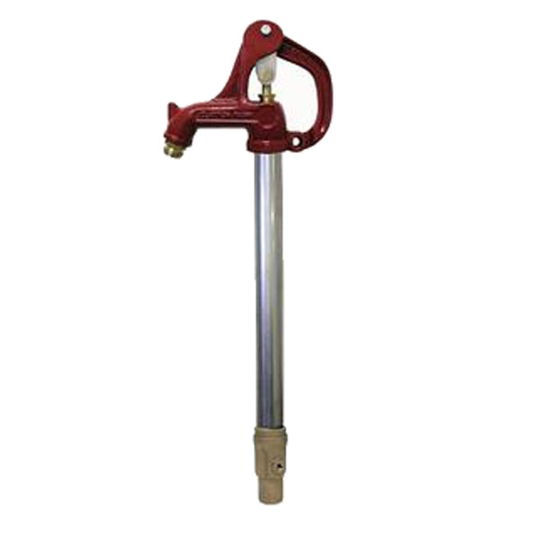 Lead-free frost-proof yard hydrant with 1" galvanized standpipe, brass-core plunger, 54" overall length, on plain background.