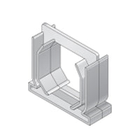 Side and angled view of NDS 548 Mini Channel Coupling, 3-inch gray PVC piece highlighting length, joining interface, and textured exterior.