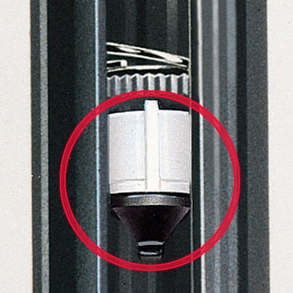 Close-up of Toro 570Z Pro Series sprinkler head showing a 570CV one-piece check valve (model 89-5896) installed in the riser