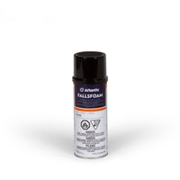 Atlantic Water Gardens FallsFoam 12 oz black can, front view showing applicator straw and product label.