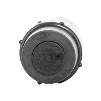 Side view of Toro 640 rotor 644-02-42 highlighting the Check-O-Matic check valve area and stainless-steel-encased nozzle assembly