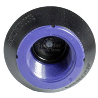 Front-angle view of Rain Bird 8005 5-inch pop-up rotor illustrating compact footprint, inlet connection area and rugged construction.