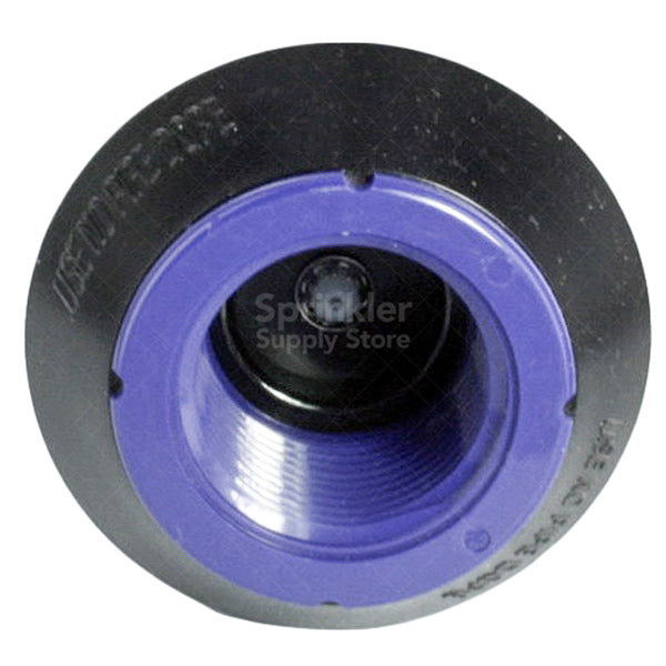 Front-angle view of Rain Bird 8005 5-inch pop-up rotor illustrating compact footprint, inlet connection area and rugged construction.