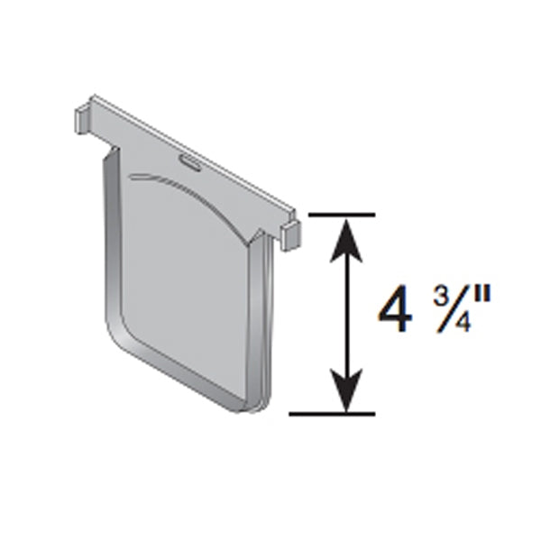 Angled close-up of NDS 812 5 in. Pro Series PVC end cap (light gray) highlighting solvent-weld lip and outlet.