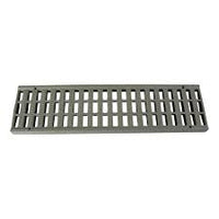NDS 814 Pro Series 5" x 20" light gray channel drain grate, full-length view showing slotted pattern, textured surface, and mounting hole locations.