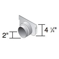 Side view of NDS 831 8" Pro-Series shallow profile end cap, light gray plastic, highlighting channel edge and knockout location.