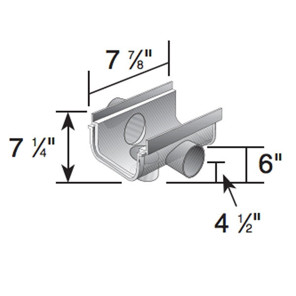 NDS 832 8" Pro Series Shallow Profile Side Outlet