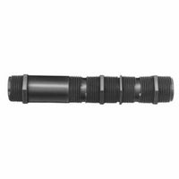Close-up of Toro 850-49 polyethylene cut-off riser, 3/4 in inlet x 1/2 in outlet, 6 in length, with 1/2 in removable cut-off tabs.