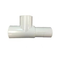 White PVC Toro 850-70 1-inch female manifold tee showing three female FPT ports; irrigation fitting photographed on white background.
