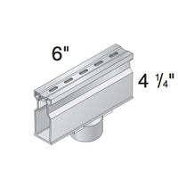 Side view of NDS Micro 1.5-inch Sch 40 spigot bottom outlet in grey (SKU 8503), showing spigot outlet, flange and compact profile for tight installations.