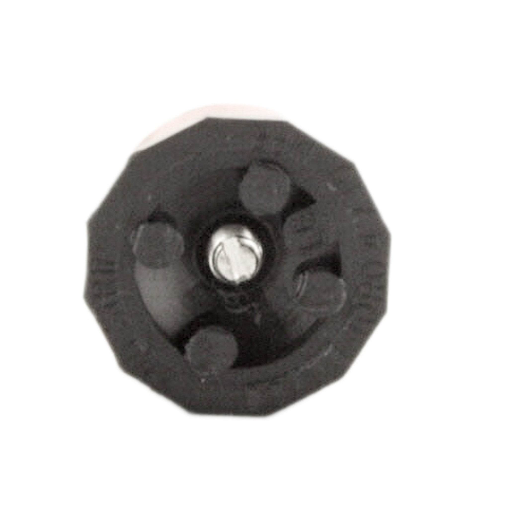 Top-down view of Toro MPR Plus 89-1500 pressure-compensating nozzle, highlighting the orange specialty pattern and filter screen placement.