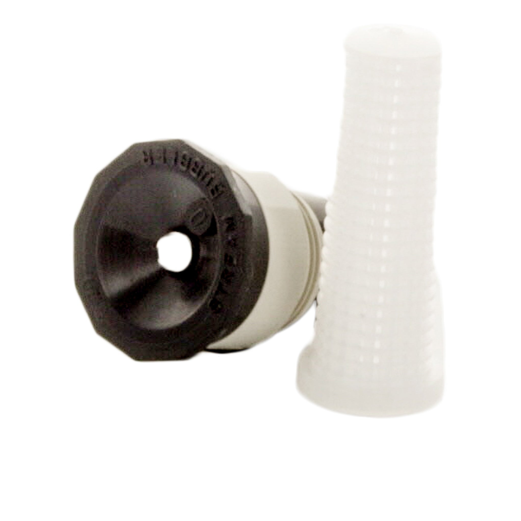 Multiple views of Toro 570 series SB-90-PC2 bubbler nozzle arranged on white background to show scale, mounting interface and nozzle orientation.