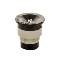Close-up of Toro 570 MPR Stream Bubbler nozzle SB-180-PC2 (part 89-7875) showing the black plastic nozzle head and male threaded base on white background.
