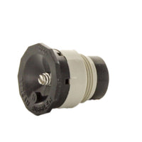 Toro 89-7875 Stream Bubbler nozzle displayed from side angle, highlighting the pressure-compensating cap and compact 2' radius profile on neutral background.