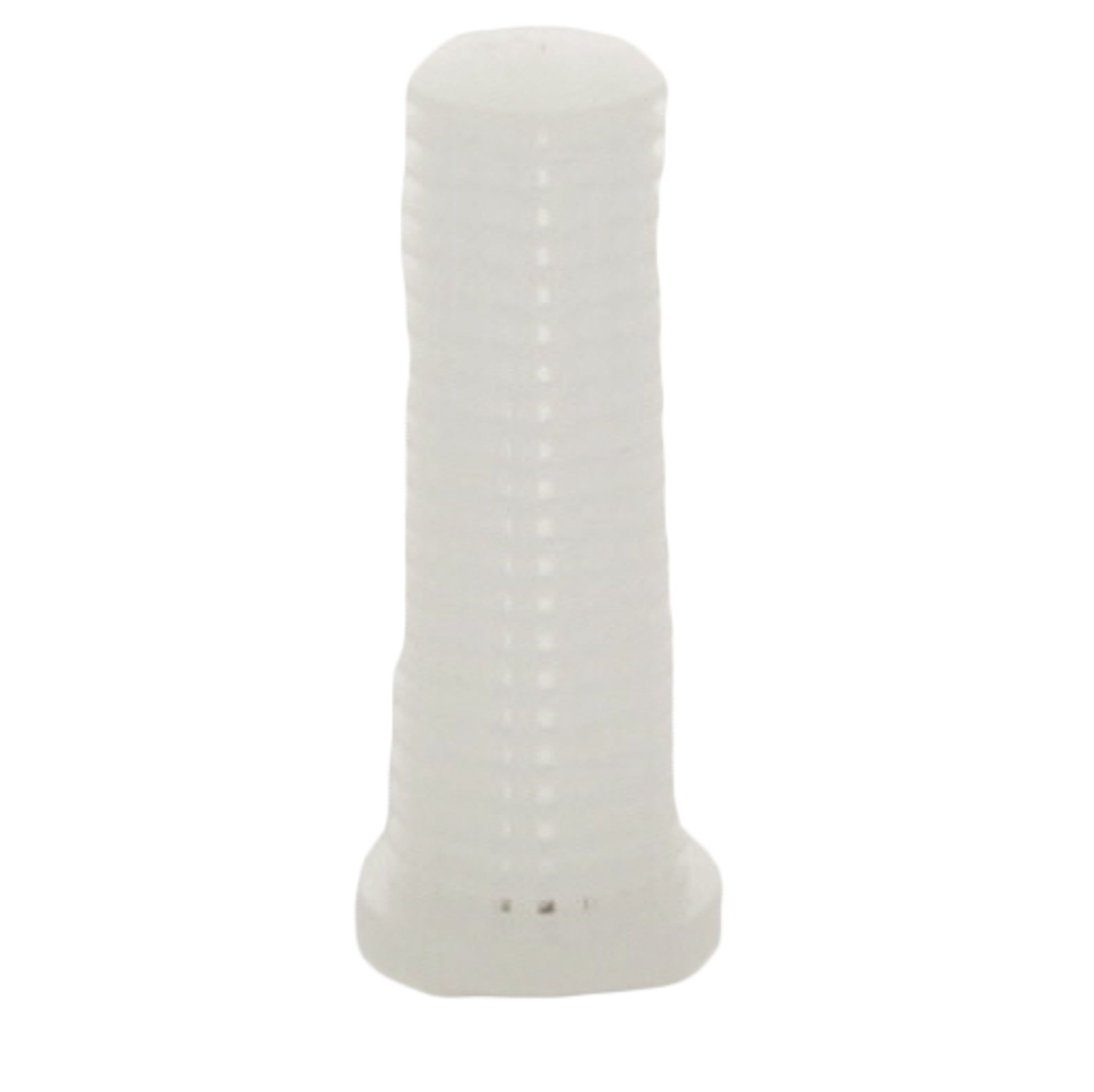 Front view of white plastic regular-mesh riser screen, Toro part 9-5112, for 570Z series pop-up spray heads on white background.