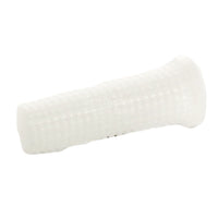Close-up top view of white regular-mesh screen (Toro 9-5112) showing mesh pattern and rim; replacement for 570 series sprinkler nozzles.