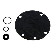 Product image of Febco 905-043 relief valve rubber repair kit showing rubber diaphragm, seat disc, and O-rings for 825Y reduced-pressure assemblies (3/4–1 1/4").