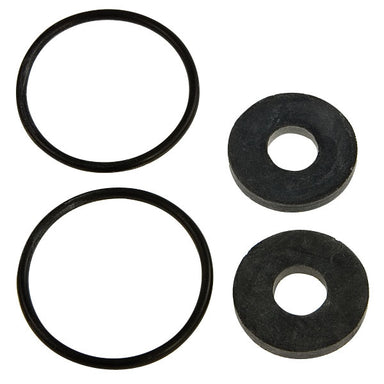 Photo of Febco 905-053 check rubber kit showing replacement rubber check discs and cover O-rings for 1.5" and 2" valves.
