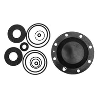 Febco 905-112 complete rubber kit for 825Y RPZ (1.5–2") showing check discs, O-rings and relief diaphragm on white background.
