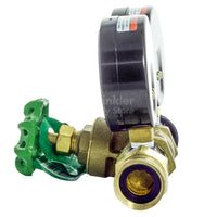 Lifestyle image of Toro 995-01 gauge in use on a sprinkler line; sealed face, rugged housing, and easy-to-read dial for technicians and installers.