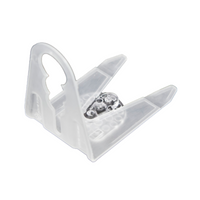 American Lighting shingle tab clip in high-quality resin showing socket opening and clip profile; sold in cases of 500.