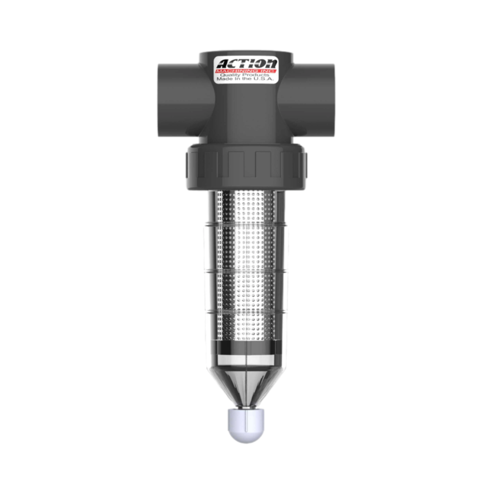 Action Machining AFI1.0-50 - 1 in Clear Inline Filter, 50 Mesh