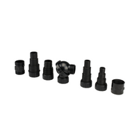 AquaSurge 2000-4000 pump with fittings attached, demonstrating horizontal installation option and compact 14 x 6 x 7.5 inch footprint.