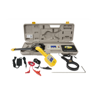 Armada PRO900 handheld cable and valve locator; receiver with backlit display, transmitter, clamp, and membrane keys.