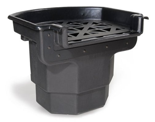Atlantic Water Gardens BF1900 Big Bahama FilterFall 19-inch spillway, molded polyethylene body, removable top grate and liner flange on white background