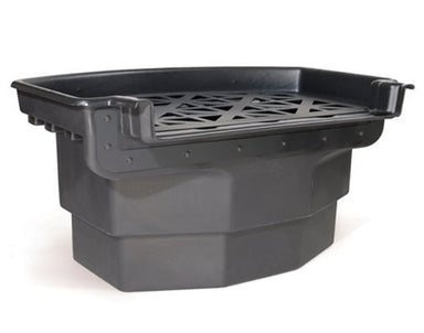Atlantic Water Gardens BF3800 Big Bahama FilterFall 38-inch spillway product image showing front view, one-piece liner flange and 3" bulkhead connection for pond plumbing.