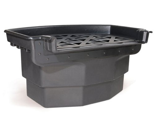 Atlantic Water Gardens BF3800 Big Bahama FilterFall 38-inch spillway product image showing front view, one-piece liner flange and 3" bulkhead connection for pond plumbing.
