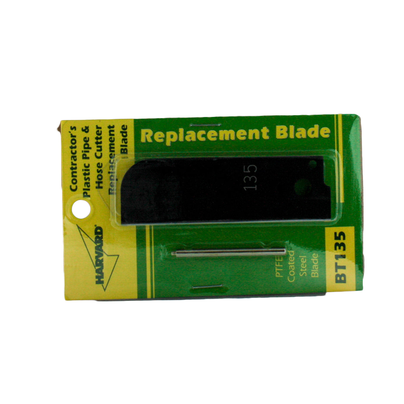 Packaged Dawn BT135 large KwikCut blade displayed on a white background, showing product size, shape, and SKU BT135.
