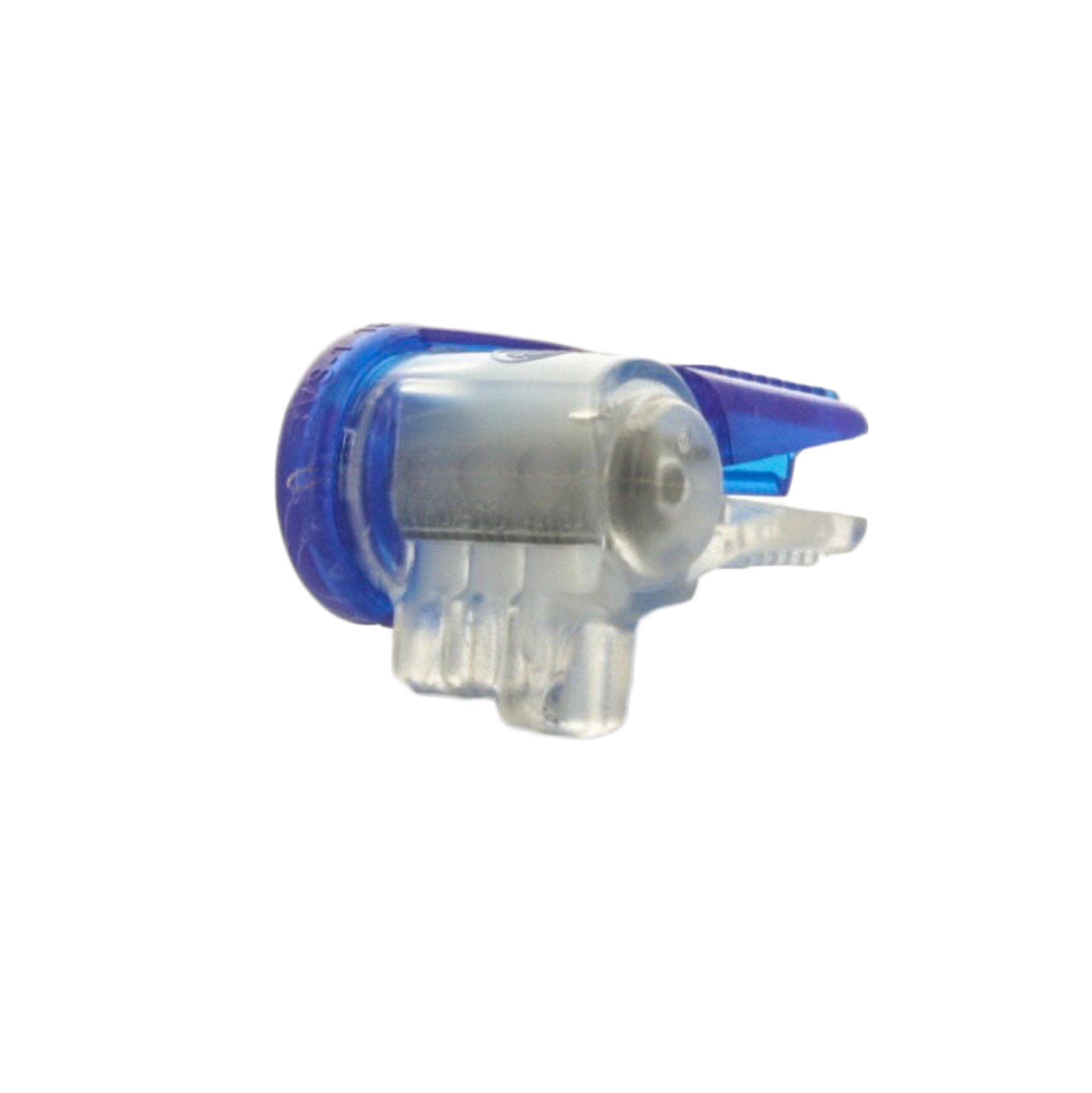 Packaged Blazing BVS-1 blue and clear waterproof wire connector highlighting compact size and durable snap-closure design for outdoor splices.