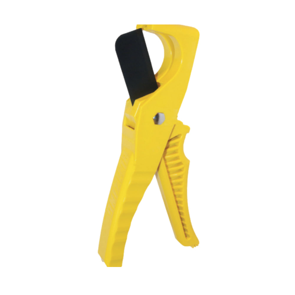 Blazing SB5000 Switch Blade PRO pipe cutter with contoured ergonomic handle and PTFE-coated carbon steel blade, side view.