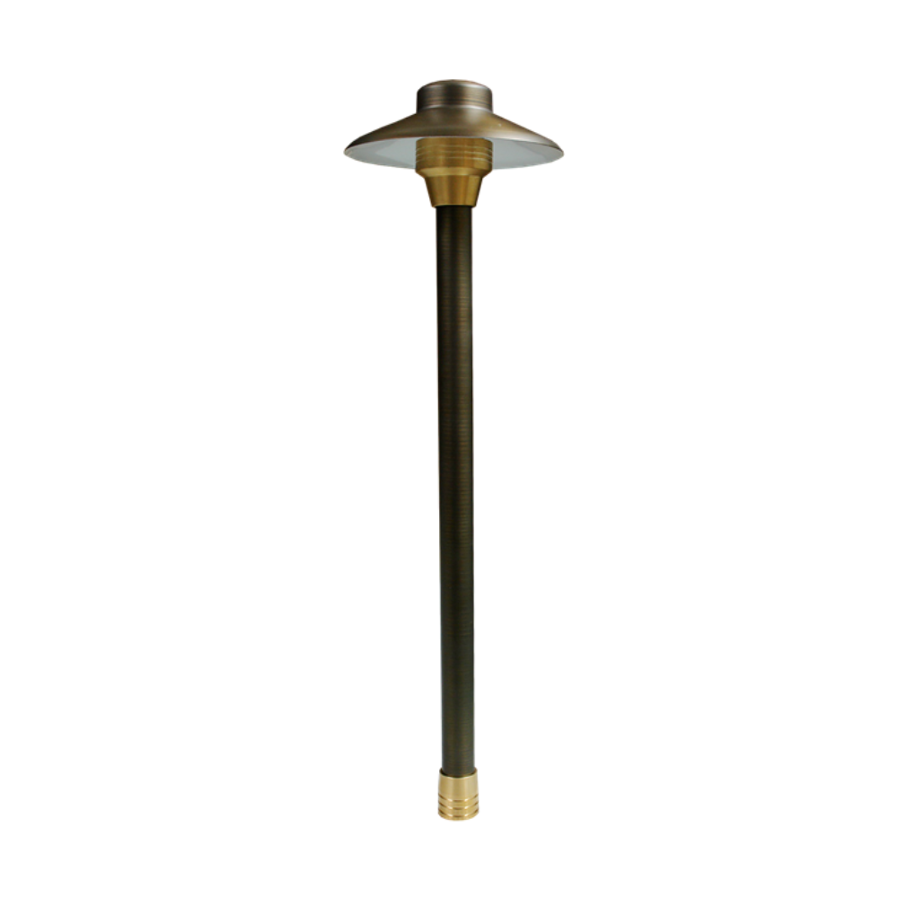 Unique Centaurus 6 in. Path Light - 12 in. Riser, Weathered Brass
