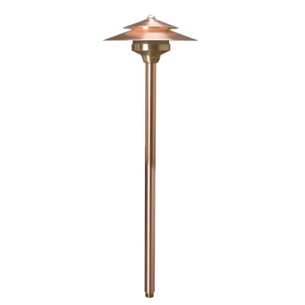 Unique Cambridge 18in Copper Path Light — Natural Copper, No Lamp