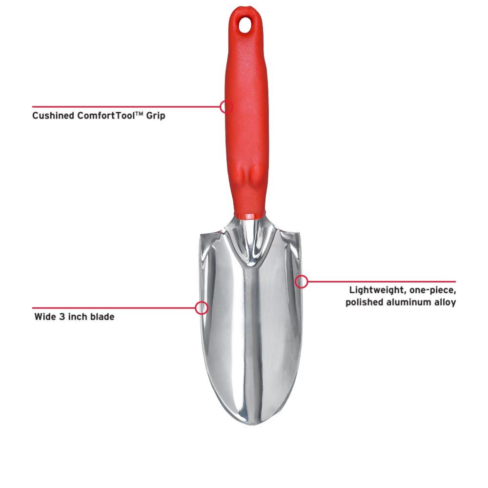 Corona CT3010I Comfort Trowel - Polished Aluminum, Cushioned Grip