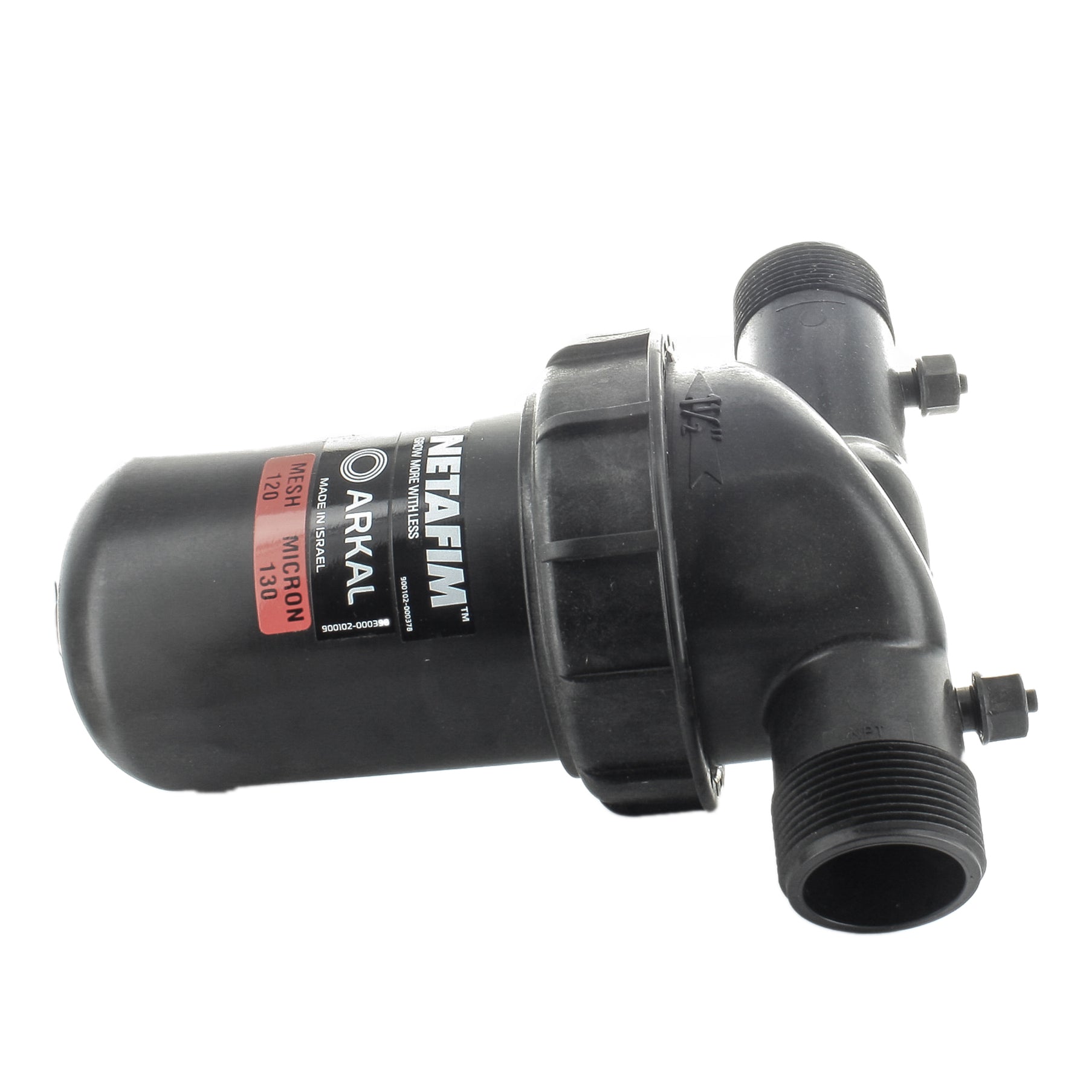 Top cap and manual maintenance drain of Netafim DF150-120 disc filter illustrating easy access for cleaning, inspection, and servicing.