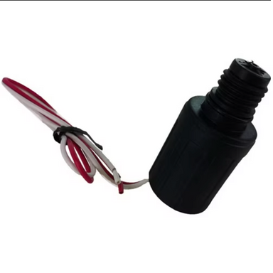Angle view of DIG S-305DC latching solenoid, compact 1.225-inch diameter and 2.5-inch length (without adapter), durable materials.