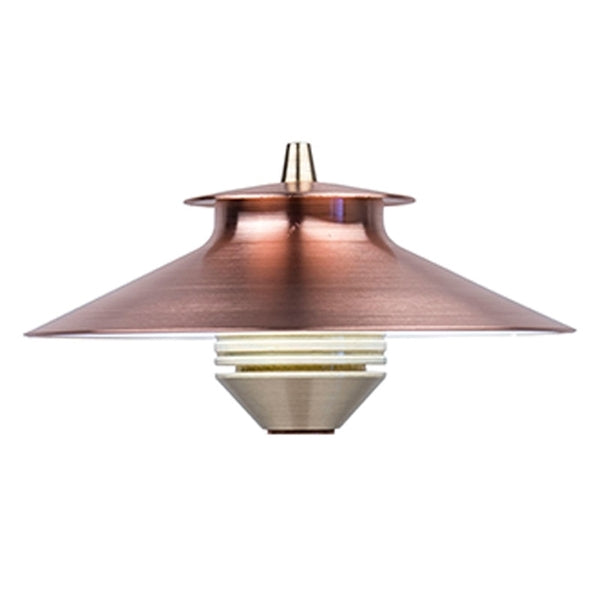 Copper DelMare Grande LED top assembly for landscape path light; single integrated LED, top-only component.