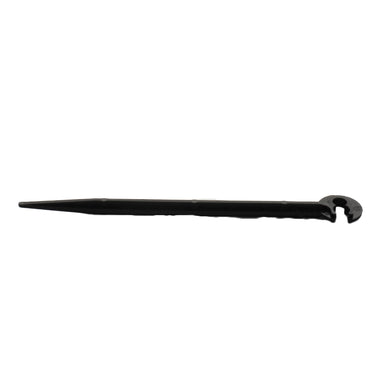 Close-up of Netafim tubing stake barb and shaft, highlighting the secure barbed design for 1/4-inch micro-tubing.