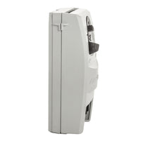 Angled view of ESPSM6 module highlighting the plug-in connector and labeled terminal strip for easy wiring and installation in ESP controllers.